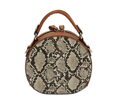 Crossbody bag with snake pattern