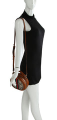 Crossbody bag with snake pattern
