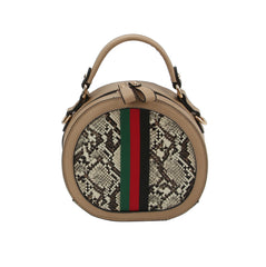 Crossbody bag with snake pattern