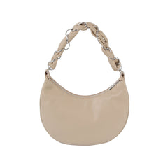 Soft leather chain handle shoulder bag