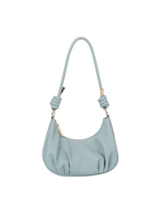 Knotted Coil Handle Mini Hobo Shoulder Bag