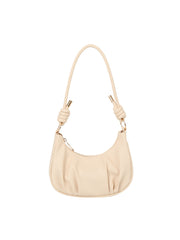 Knotted Coil Handle Mini Hobo Shoulder Bag