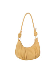 Knotted Coil Handle Mini Hobo Shoulder Bag