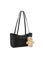 Teddy Charm Soft Faux Leather Tote Bag