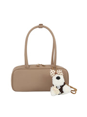 Dog Charm Double Handle Mini Shoulder Bag