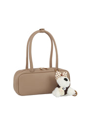 Dog Charm Double Handle Mini Shoulder Bag