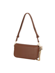 Plush Charm Chain Shoulder Bag