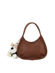 Plush Buddy Mini Crescent Shoulder Bag