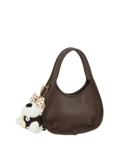 Plush Buddy Mini Crescent Shoulder Bag