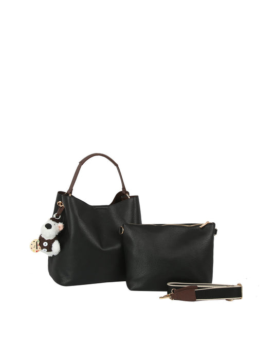 Soft Pebble Hobo Bag and Zip Pouch Crossbody Set