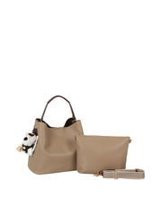 Soft Pebble Hobo Bag and Zip Pouch Crossbody Set