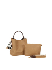 Soft Pebble Hobo Bag and Zip Pouch Crossbody Set