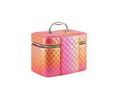 2in1 Cosmetic top handle quilted satchel