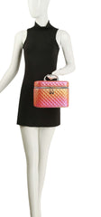 2in1 Cosmetic top handle quilted satchel