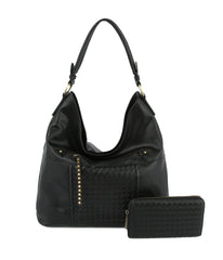 2 IN 1 STITCHED HOBO