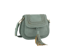 Fashion Tassel Saddle Crossbody Bag Vegan Pu Leather