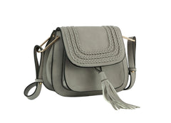 Fashion Tassel Saddle Crossbody Bag Vegan Pu Leather