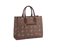 Fashion Cherry Monogram Satchel with Wallet 3-1 Set