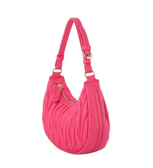 Quilted half moon shoulder bag