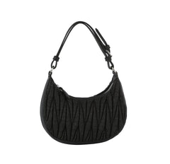 Quilted denim shoulder bag