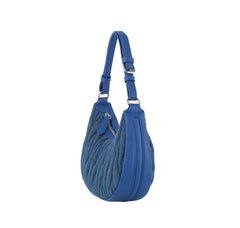 Quilted denim shoulder bag