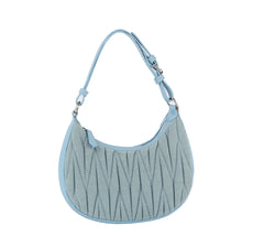 Quilted denim shoulder bag