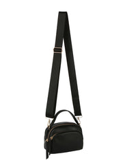 Double zip top handle camera crossbody