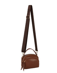 Double zip top handle camera crossbody