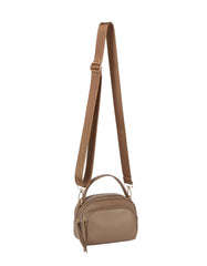 Double zip top handle camera crossbody