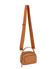 Double zip top handle camera crossbody