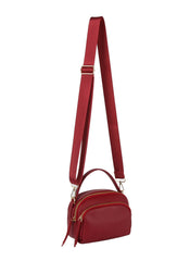Double zip top handle camera crossbody