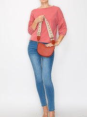 Guitar strap rounded crossbody