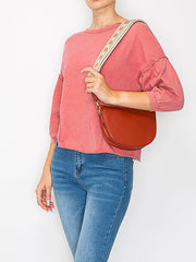 Guitar strap rounded crossbody