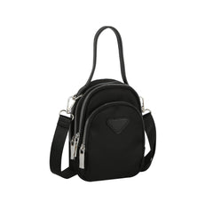 Triple zip top handle crossbody