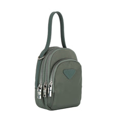 Triple zip top handle crossbody