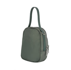 Triple zip top handle crossbody