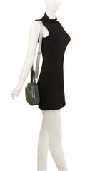 Triple zip top handle crossbody
