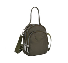 Triple zip top handle crossbody