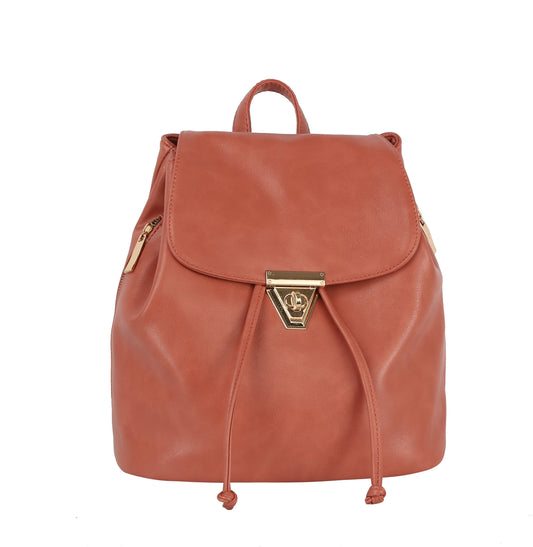 Shiny leather fashion backpack