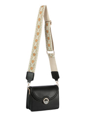Metal D√©cor front flap guitar strap bag