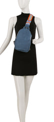 Unisex Multifunctional Guitar Strap Denim Sling