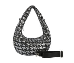 Sequin denim shoulder bag
