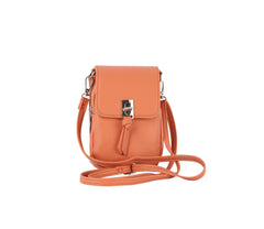Metal closure phone crossbody
