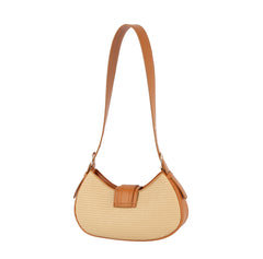 Y2K buckle detailed two tone shoulder bag