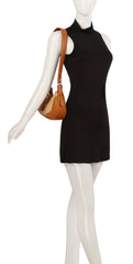 Y2K buckle detailed two tone shoulder bag