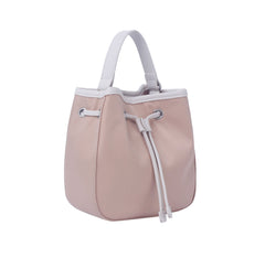 Contrast edge drawstring mini tote