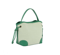 Color block triple compartment bag