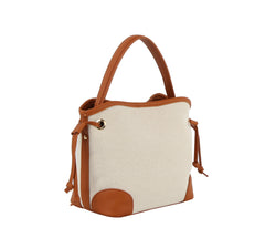 Color block triple compartment bag