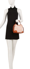 Color block triple compartment bag