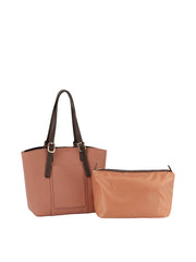 2 in 1 buckled handle tote